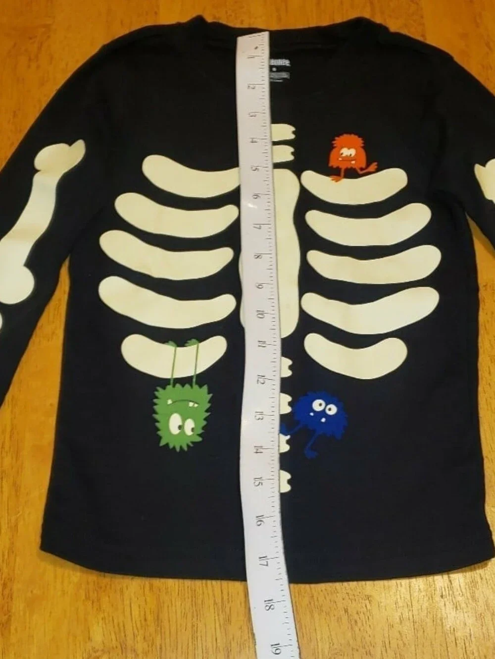 Gymboree Halloween Skeleton With Flocked Monsters PJ Set